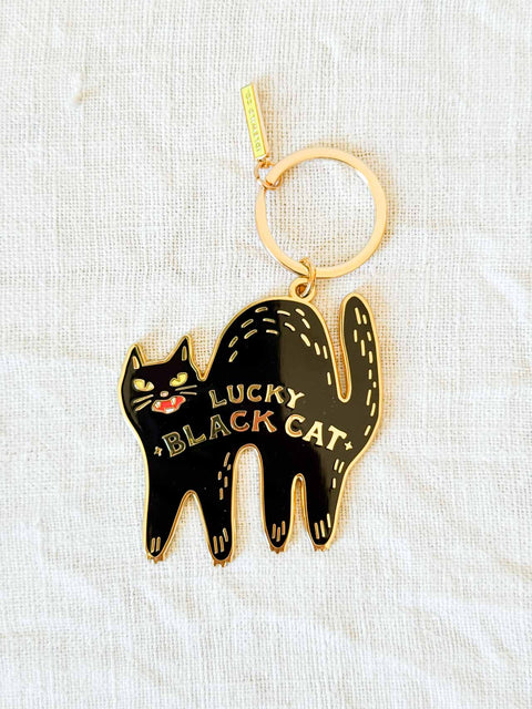 Porte clé Lucky black cat