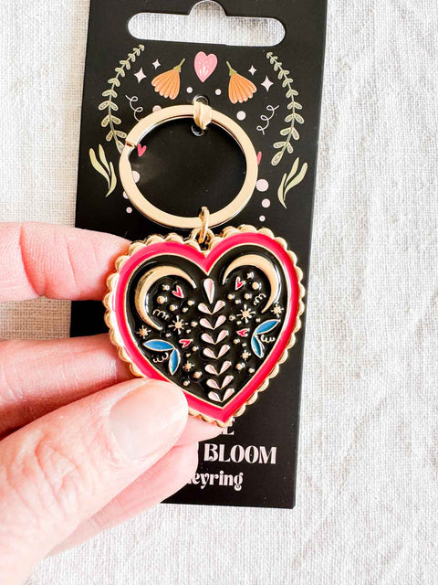 Porte clé Folk heart