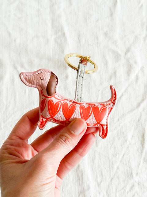 Porte clé Chien saucisse - Heart