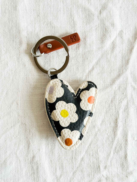 Porte clé - Coeur Flower