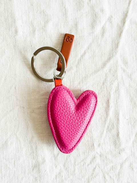Porte clé - Cœur Fuchsia