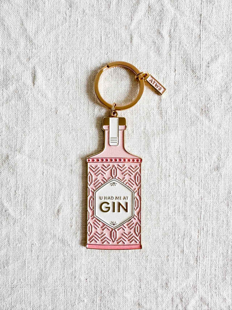 Porte clé U had me a gin