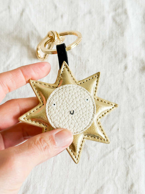 Porte clé - Soleil doré