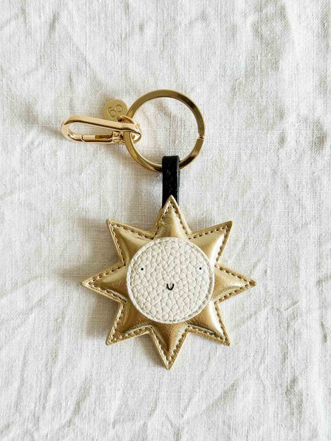 Porte clé - Soleil doré
