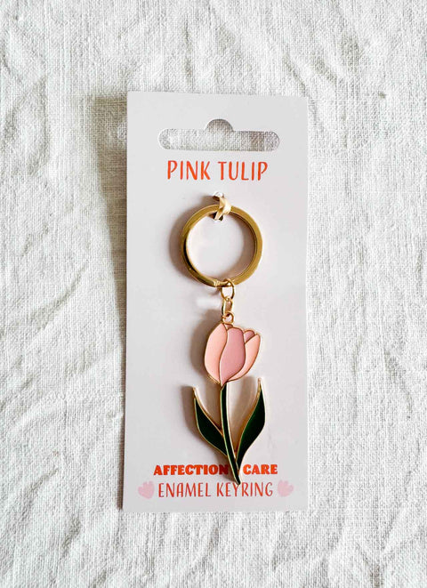 Porte clé Tulipe Rose