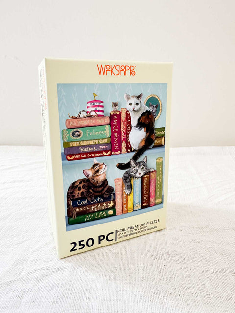 Puzzle 250p Books & cats