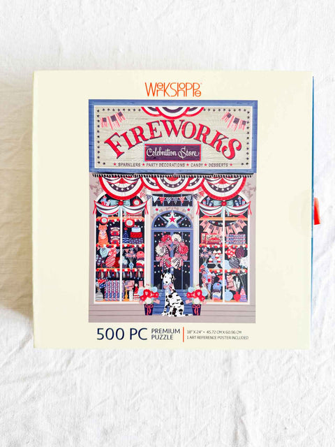 Puzzle 500p - Flags & fireworks