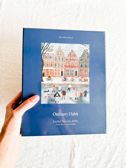 Puzzle 500p - Journée enneigée à Amsterdam