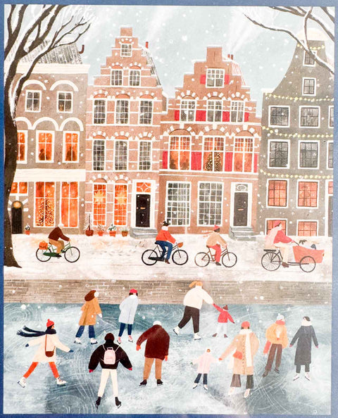 Puzzle 500p - Journée enneigée à Amsterdam
