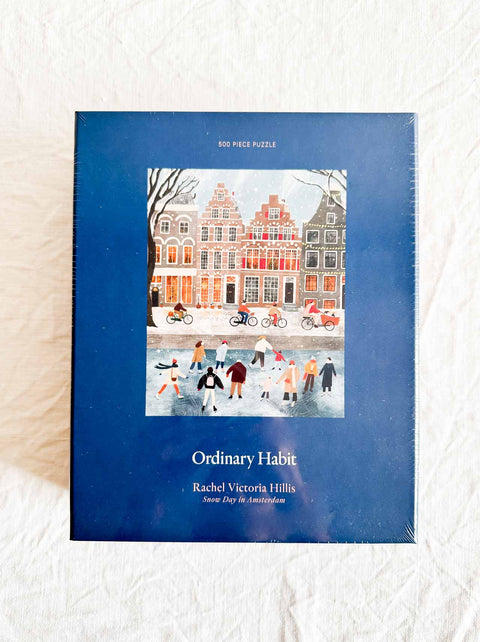 Puzzle 500p - Journée enneigée à Amsterdam