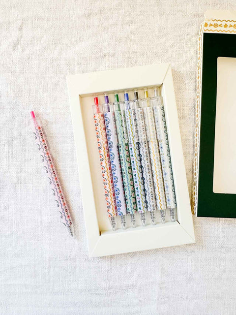 Set de 8 stylos gel Delphine
