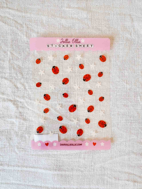 Planche stickers Coccinelles
