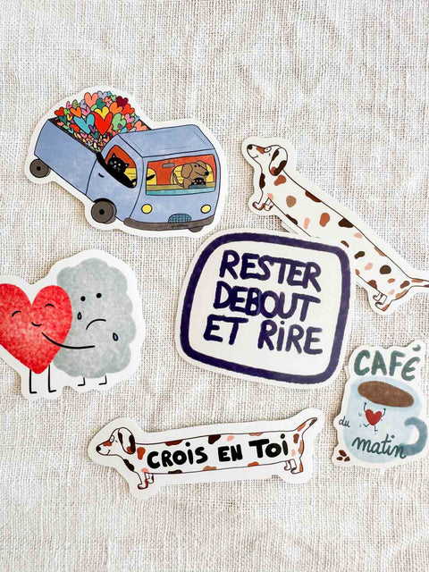 Stickers Grisbleu