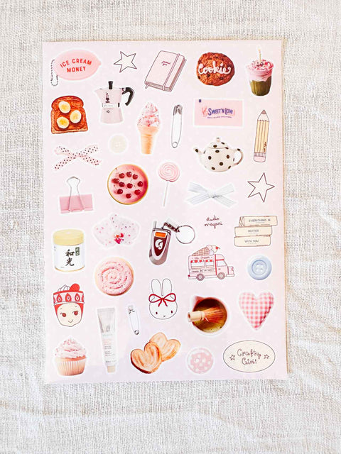 Planche stickers A5 Sweet Nostalgia