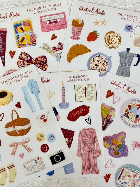 Planche stickers Isobel Rose