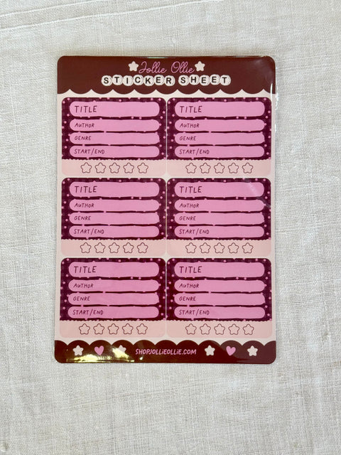 Planche de stickers Book review