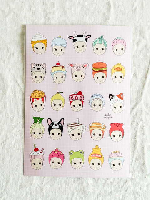 Planche stickers A5 Angels