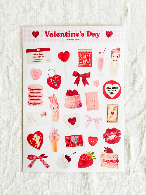 Planche stickers A5 Valentine's day