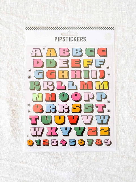 Stickers Alphabet Color me Retro