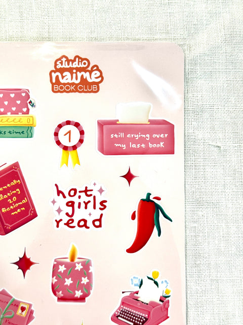 Planche stickers Book club