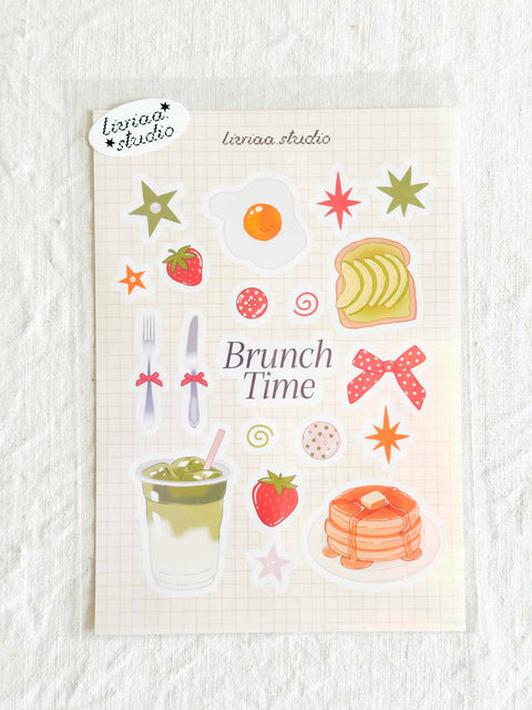 Planche de stickers - Brunch time