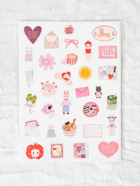 Planche stickers A5 Minis favoris