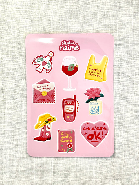 Planche stickers Girly