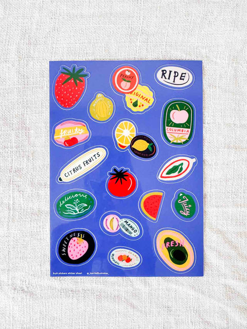 Stickers Fruit Kerrie illustrates