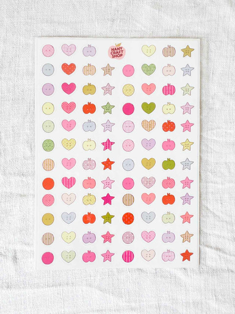 Planche stickers A5 Minis boutons