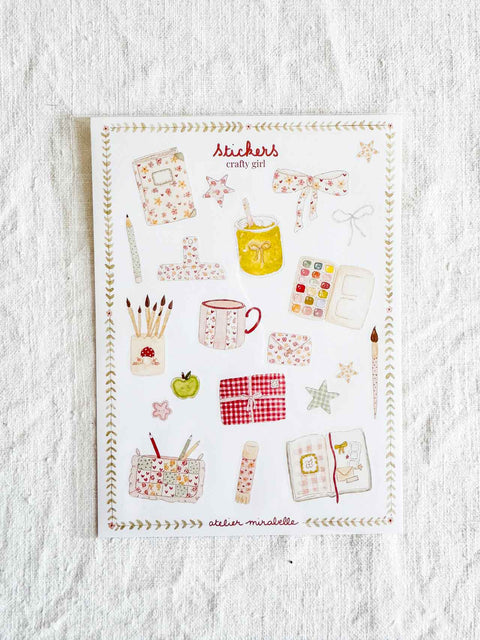 Planche Stickers - Crafty girl