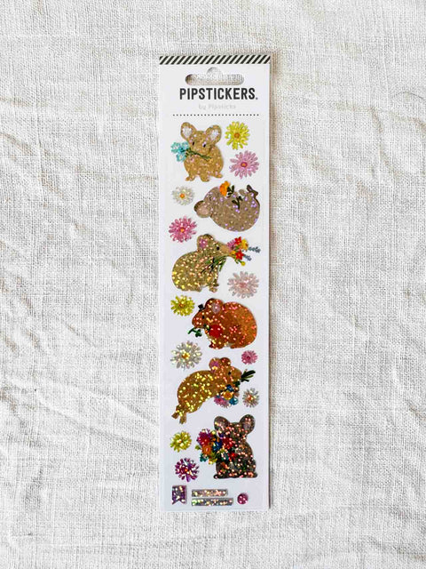 Stickers Pikas with posies