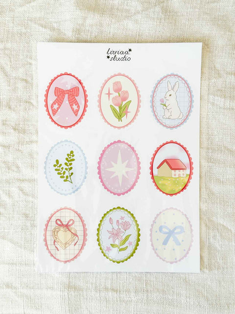 Planche de stickers Médaillons