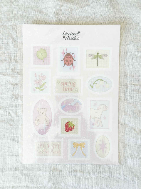 Planche de stickers Timbres