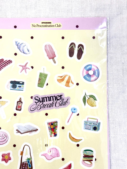 Planche stickers Summer break club