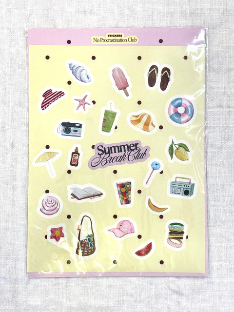 Planche stickers Summer break club
