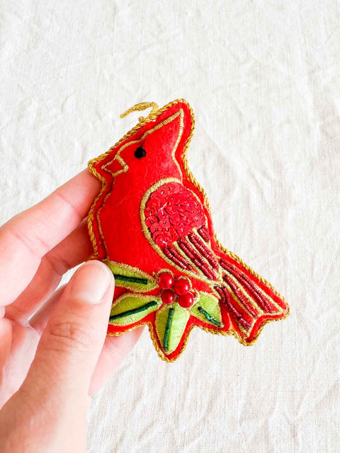 Suspension Oiseau Brodé