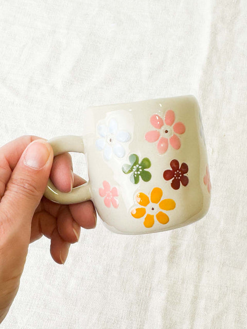 Tasse Millie Multi fleurs Crème