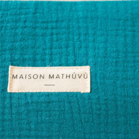 Trousse double gaze - Bleu Canard