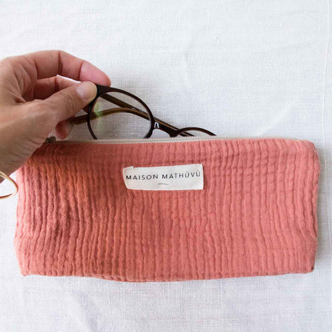 Trousse double gaze Rose