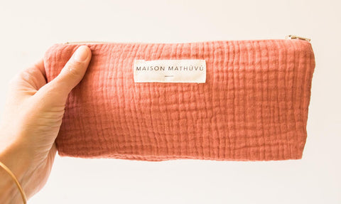 Trousse double gaze Rose