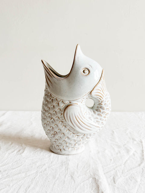 Vase poisson vert d'eau