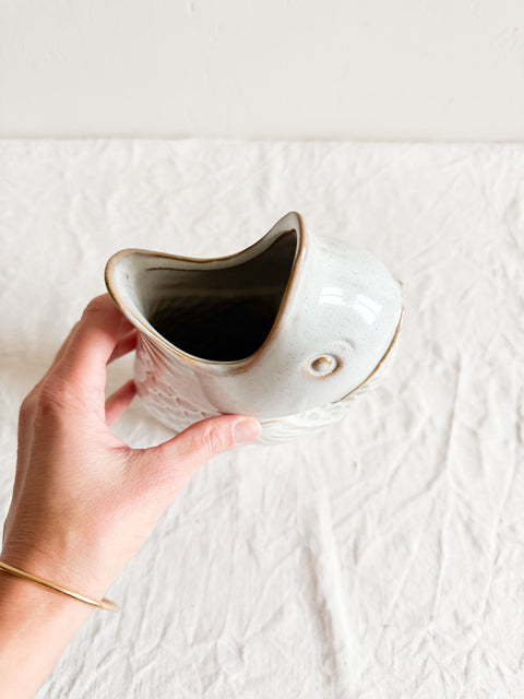 Vase poisson vert d'eau