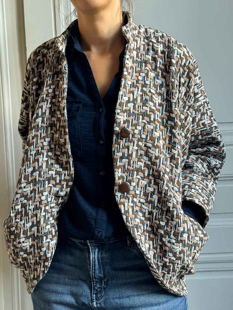 Veste Gaby - Mosaique Bleu