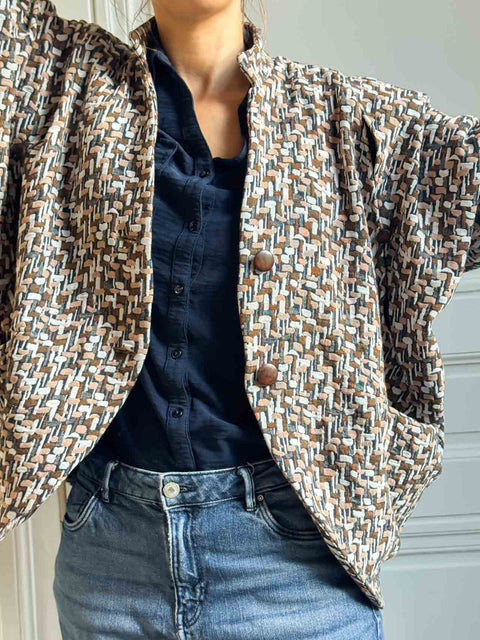 Veste Gaby - Mosaique Bleu