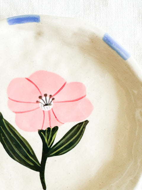 Vide poche Fleur Rose et Bleu