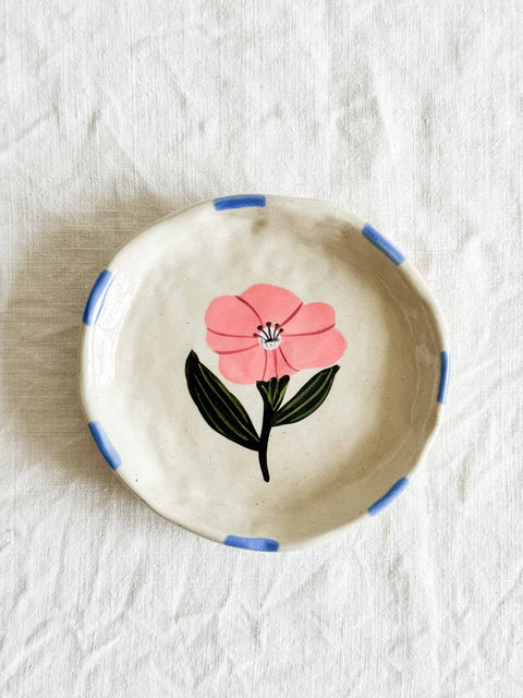 Vide poche Fleur Rose et Bleu