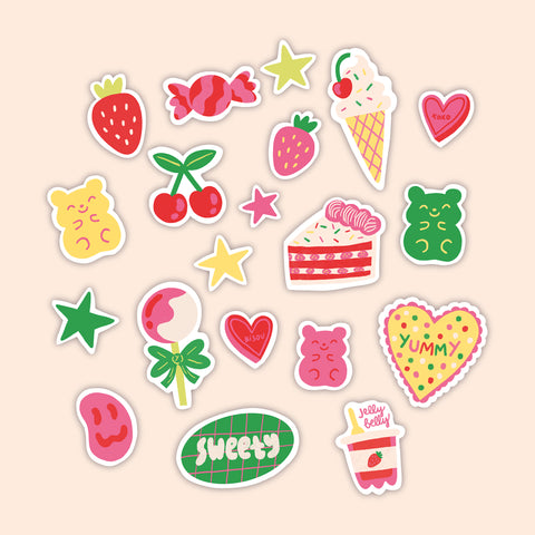 Pack 20 stickers Spicy tartine