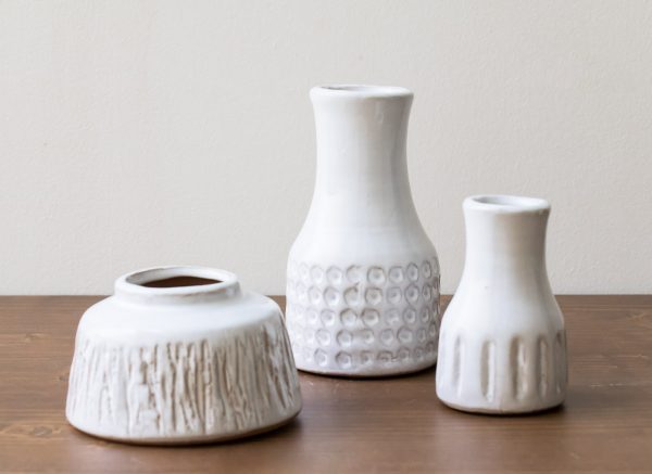 Vase Terracota blanc - Bloomingville -Maison Mathûvû