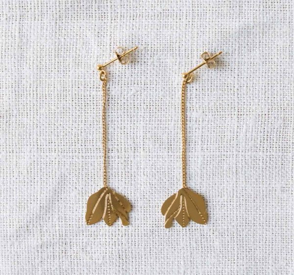 Boucles pendantes - Magnolia Editions du paon et Nadja Carlotti - Maison mathuvu
