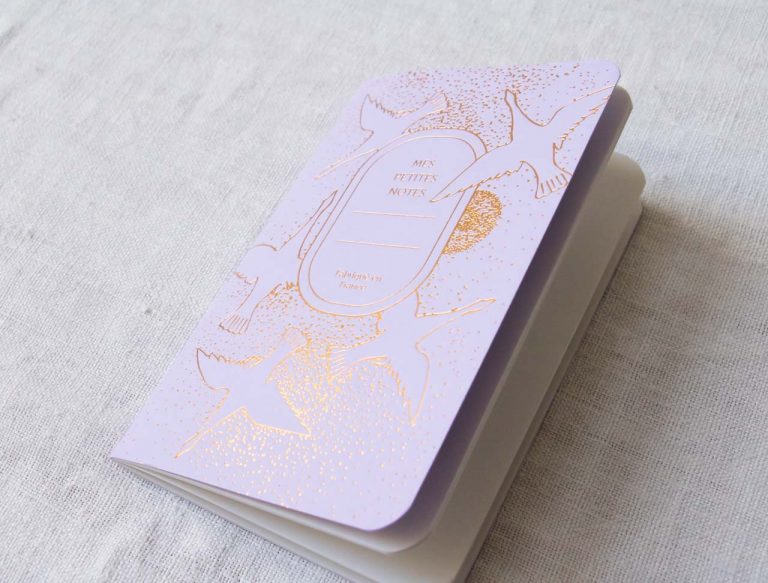 Mini carnet - Envol lilas Paon - mathuvu